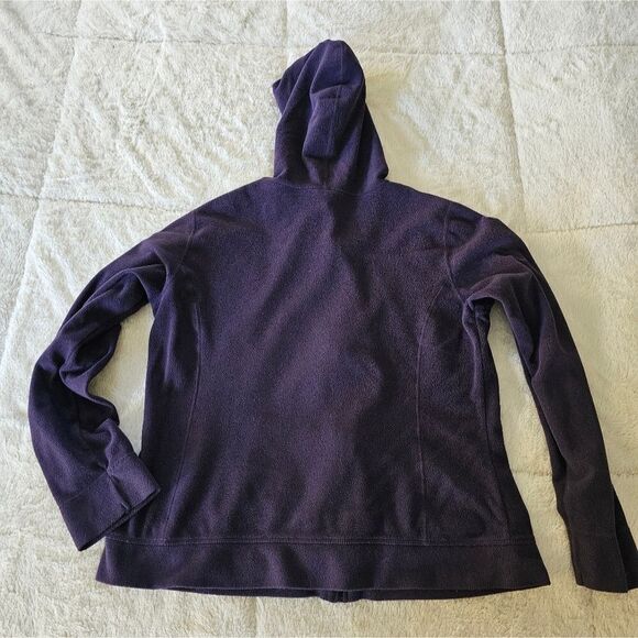 LL BEAN Full Zip Fleece Hoodie, Purple, Size Medium. Excellent Condition. - Picture 6 of 6